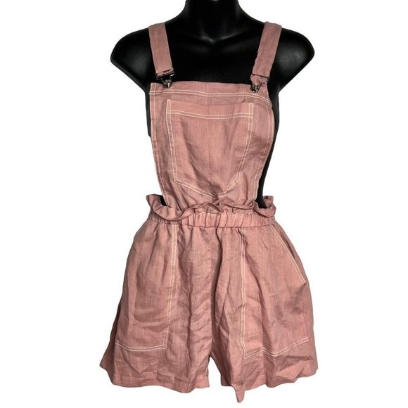 ASHLEY STAMBOULI  LINEN OVERALLS M - Picture 4 of 9